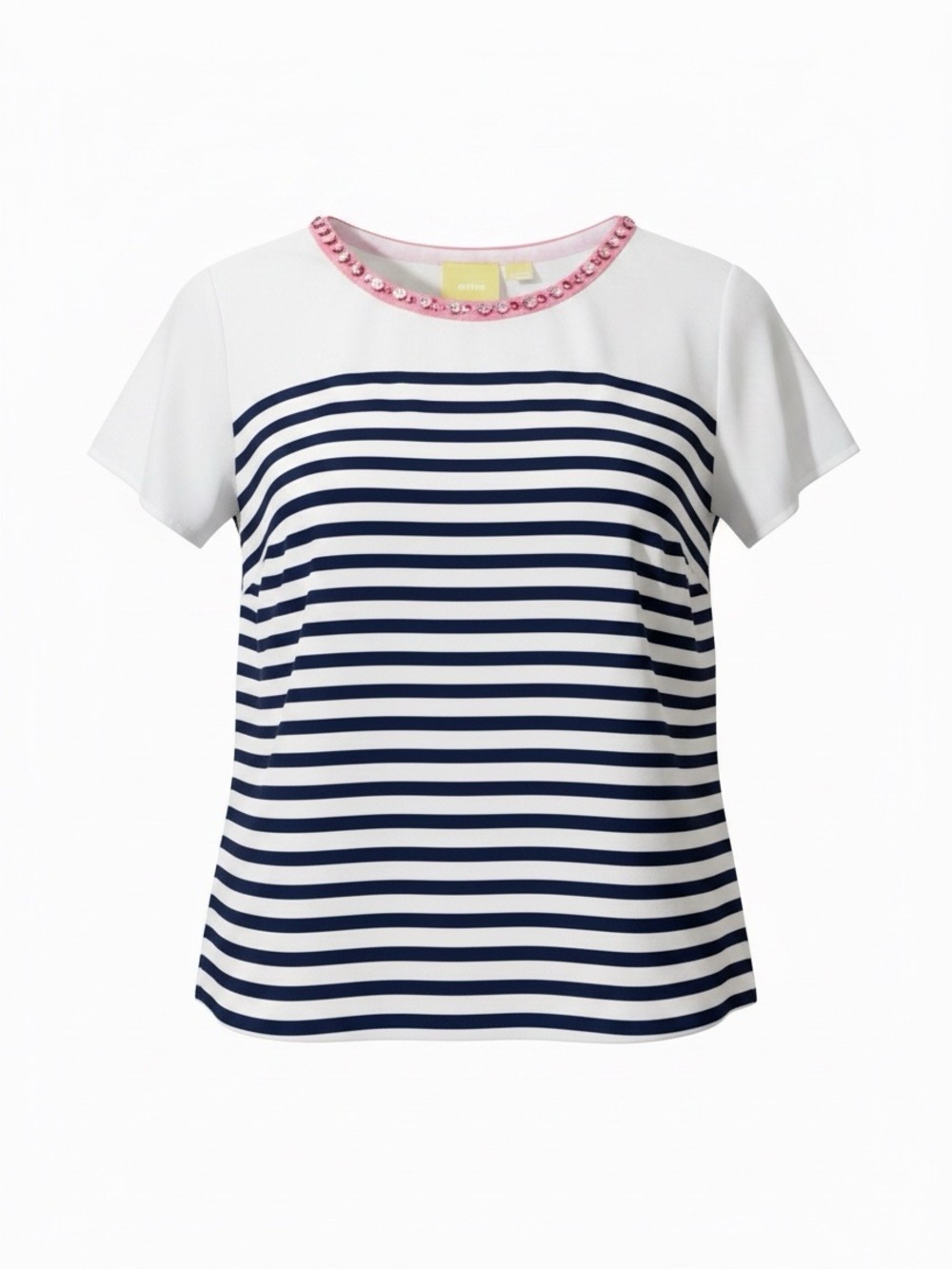 Anthropologie Maeve Embellished Striped Top